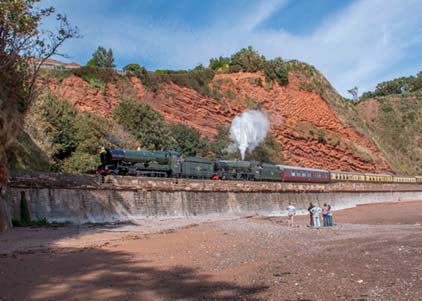 Purchase photo of 7029 CLUN CASTLE &  45596 BAHAMAS at Dawlish