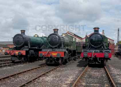 Purchase photo of 6998 BURTON AGNES HALL,  7808 COOKHAM MANOR &  6106 2-6-2T at Didcot