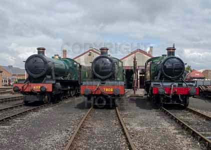 Purchase photo of 6998 BURTON AGNES HALL,  7808 COOKHAM MANOR &  6106 2-6-2T at Didcot