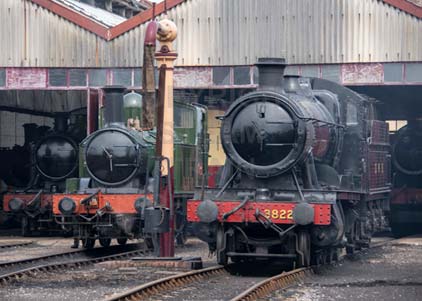 Purchase photo of 1466 0-4-2T &  3822 2-8-0 at Didcot