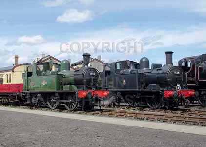 Purchase photo of 1450 0-4-2T &  1466 0-4-2T at Didcot
