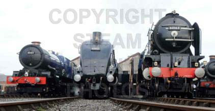 Purchase posters of 6023 KING EDWARD II,  60007 SIR NIGEL GRESLEY &amp;  60163 TORNADO
