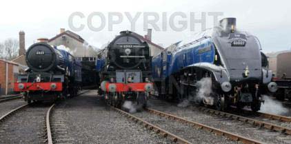 Purchase posters of 6023 KING EDWARD II,  60163 TORNADO &amp;  60007 SIR NIGEL GRESLEY