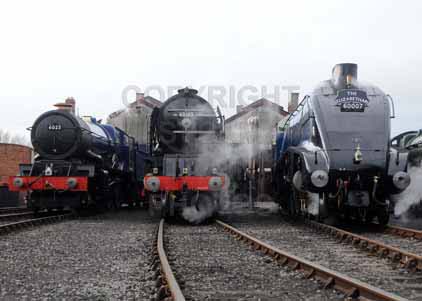 Purchase photo of 6023 KING EDWARD II,  60163 TORNADO &  60007 SIR NIGEL GRESLEY at Didcot