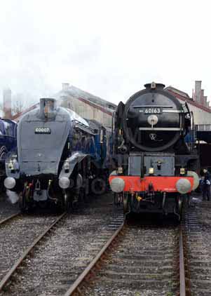 Purchase photo of 60007 SIR NIGEL GRESLEY &  60163 TORNADO at Didcot