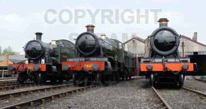 Purchase posters of 5521 2-6-2T,  7808 COOKHAM MANOR &amp;  5322 2-6-0 Tender Locomotive