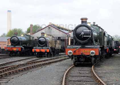 Purchase photo of 7808 COOKHAM MANOR,  5322 2-6-0 Tender Locomotive &  5900 HINDERTON HALL at Didcot