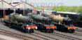 Poster ofCOOKHAM MANOR - 7827 LYDHAM MANOR,  7808 COOKHAM MANOR &  5322 2-6-0 Tender Locomotive at Didcot on 05/05/10
