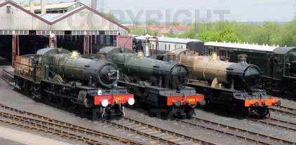 Purchase posters of 7827 LYDHAM MANOR,  7808 COOKHAM MANOR &amp;  5322 2-6-0 Tender Locomotive