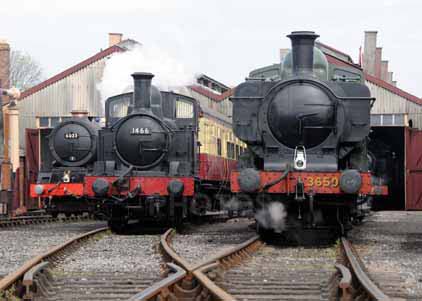Purchase photo of 6023 KING EDWARD II,  3650 0-6-0PT &  1466 0-4-2T at Didcot