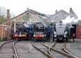 Photograph of SIR NIGEL GRESLEY - 6023 KING EDWARD II,  60163 TORNADO &  60007 SIR NIGEL GRESLEY at Didcot on 07/04/14