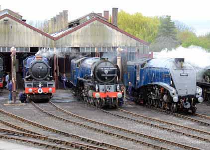 Purchase photo of 6023 KING EDWARD II,  60163 TORNADO &  60007 SIR NIGEL GRESLEY at Didcot