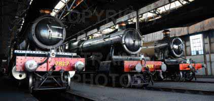 Purchase posters of 7827 LYDHAM MANOR,  7808 COOKHAM MANOR &amp;  5322 2-6-0 Tender Locomotive