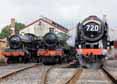 Photograph of BRITANNIA - 5322 2-6-0 Tender Locomotive,  6998 BURTON AGNES HALL &  70000 BRITANNIA at Didcot on 08/08/12