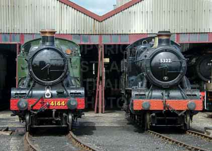 Purchase photo of 4144 2-6-2T &  5322 2-6-0 Tender Locomotive at Didcot