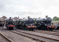 Photograph of PENDENNIS CASTLE - 41312 2MT,  5051 DRYSLLWYN CASTLE &  4079 PENDENNIS CASTLE at Didcot on 20/09/24