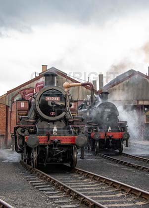 Purchase photo of 41241 2MT &  41312 2MT at Didcot