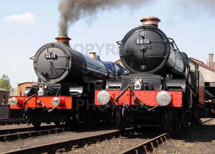 Purchase photo of 6023 KING EDWARD II &  5051 EARL BATHURST at Didcot