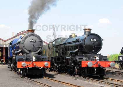 Purchase photo of 6023 KING EDWARD II &  5051 EARL BATHURST at Didcot