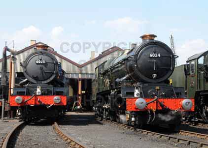 Purchase photo of 6023 KING EDWARD II &  6024 KING EDWARD I at Didcot