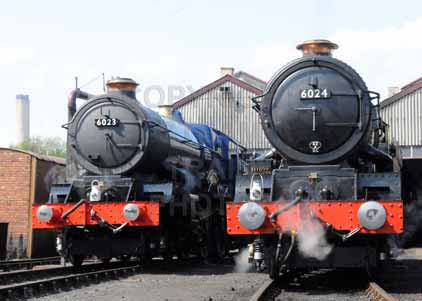 Purchase photo of 6023 KING EDWARD II &  6024 KING EDWARD I at Didcot