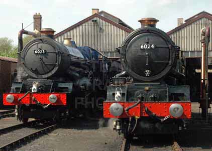 Purchase photo of 6023 KING EDWARD II &  6024 KING EDWARD I at Didcot