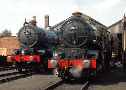 Purchase photo of 6023 KING EDWARD II &  6024 KING EDWARD I at Didcot