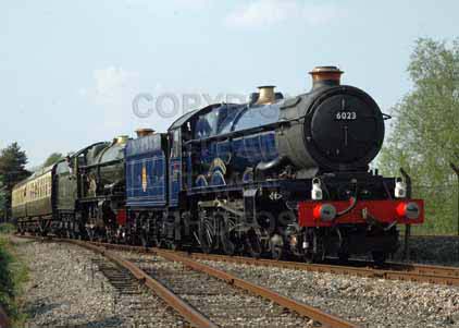 Purchase photo of 6023 KING EDWARD II &  6024 KING EDWARD I at Didcot