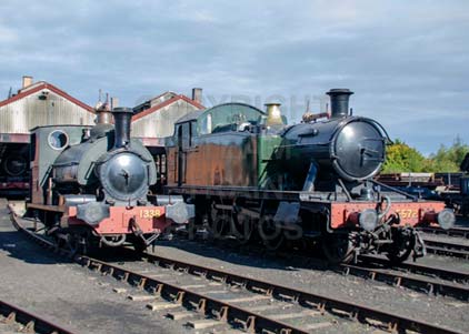Purchase photo of 1338 0-4-0ST &  5572 2-6-2T at Didcot