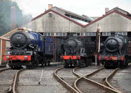 Purchase photo of 6023 KING EDWARD II,  30120 T9 &  3822 2-8-0 at Didcot