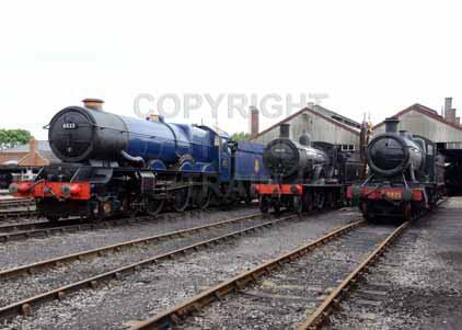 Purchase photo of 6023 KING EDWARD II,  30120 T9 &  3822 2-8-0 at Didcot