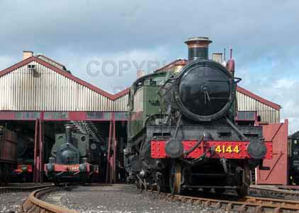 Purchase photo of 1340 TROJAN &  4144 2-6-2T at Didcot
