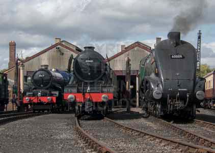Purchase photo of 6023 KING EDWARD II,  60103 FLYING SCOTSMAN &  60009 UNION OF SOUTH AFRICA at Didcot