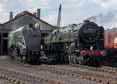 Photograph of OLIVER CROMWELL - 60009 UNION OF SOUTH AFRICA &  70013 OLIVER CROMWELL at Didcot on 31/08/17