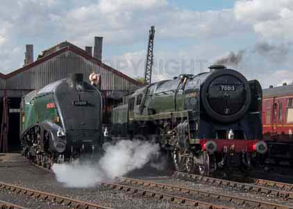 Purchase photo of 60009 UNION OF SOUTH AFRICA &  70013 OLIVER CROMWELL at Didcot
