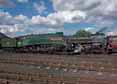 Photograph of OLIVER CROMWELL - 60009 UNION OF SOUTH AFRICA &  70013 OLIVER CROMWELL at Didcot on 31/08/17