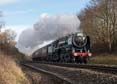 Photograph of OLIVER CROMWELL - 70013 OLIVER CROMWELL at Mortimer on 19/12/17