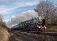 Photograph of OLIVER CROMWELL - 70013 OLIVER CROMWELL at Mortimer on 19/12/17