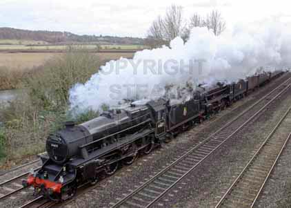 Purchase photo of 44871 Black Five &  45407 THE LANCASHIRE FUSILIER at Tilehurst