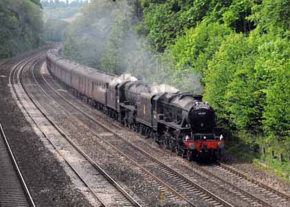 Purchase photo of 45407 THE LANCASHIRE FUSILIER &  44871 Black Five at Tilehurst