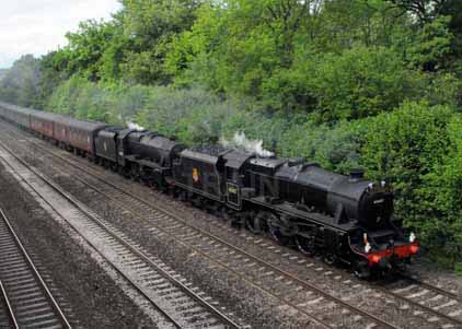 Purchase photo of 45407 THE LANCASHIRE FUSILIER &  44871 Black Five at Tilehurst