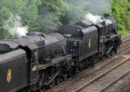 Purchase photo of 45407 THE LANCASHIRE FUSILIER &  44871 Black Five at Tilehurst