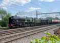 Photograph of ROYAL SCOT - 34052 LORD DOWDING (BRAUNTON) &  46100 ROYAL SCOT at Tilehurst on 05/05/17