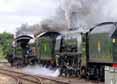 Photograph of ROOD ASHTON HALL - 4965 ROOD ASHTON HALL,  5043 EARL OF MOUNT EDGCUMBE &  46233 DUCHESS OF SUTHERLAND at Tyseley on 06/07/14