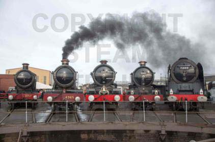 Purchase posters of 3717 CITY OF TRURO,  4965 ROOD ASHTON HALL,  6000 KING GEORGE V,  5043 EARL OF MOUNT EDGCUMBE &amp;  71000 DUKE OF GLOUCESTER