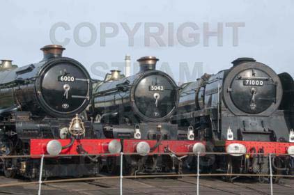 Purchase posters of 6000 KING GEORGE V,  5043 EARL OF MOUNT EDGCUMBE &amp;  71000 DUKE OF GLOUCESTER
