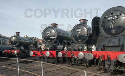 Purchase posters of 3717 CITY OF TRURO,  6000 KING GEORGE V,  5043 EARL OF MOUNT EDGCUMBE &amp;  71000 DUKE OF GLOUCESTER