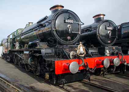 Purchase photo of 6000 KING GEORGE V &  5043 EARL OF MOUNT EDGCUMBE at Tyseley