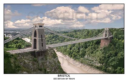 Purchase posters of Bristol Clifton Suspension Bridge III