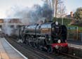 Photograph of OLIVER CROMWELL - 70013 OLIVER CROMWELL at Virginia Water on 14/12/17